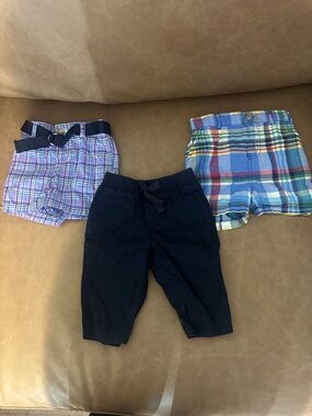 Polo by Ralph Lauren Navy Pull-On Pants with Two Plaid Shorts